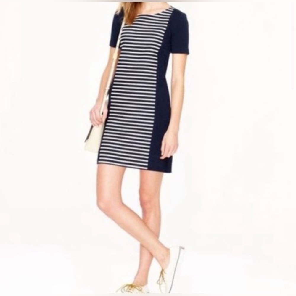 J. Crew Navy & White Striped Panel Dress - size 00